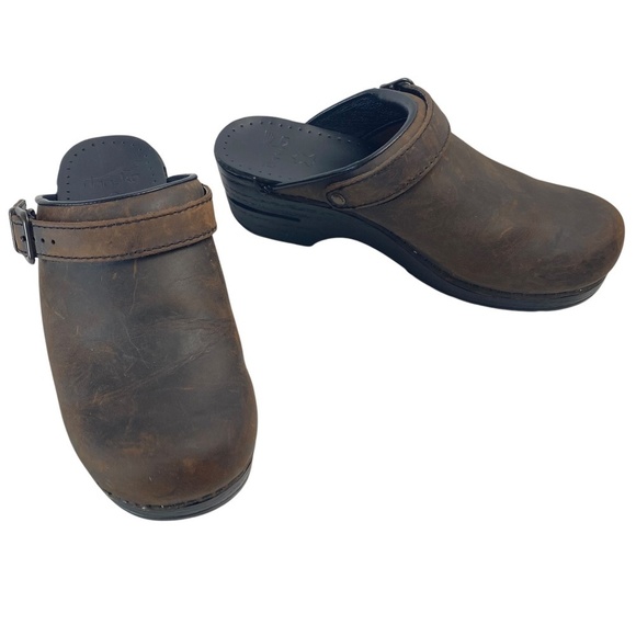 DANSKO Ingrid Slip On Mules Leather in Antique Brown Oiled Size 39 (US 8.5-9) - Picture 2 of 16